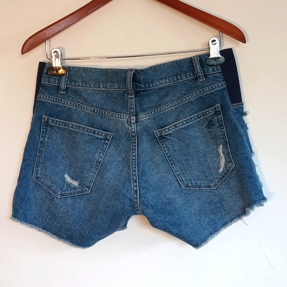 DL1961 Karlie Maternity Boyfriend Side Panels Denim Shorts Size 27 - Picture 2 of 8